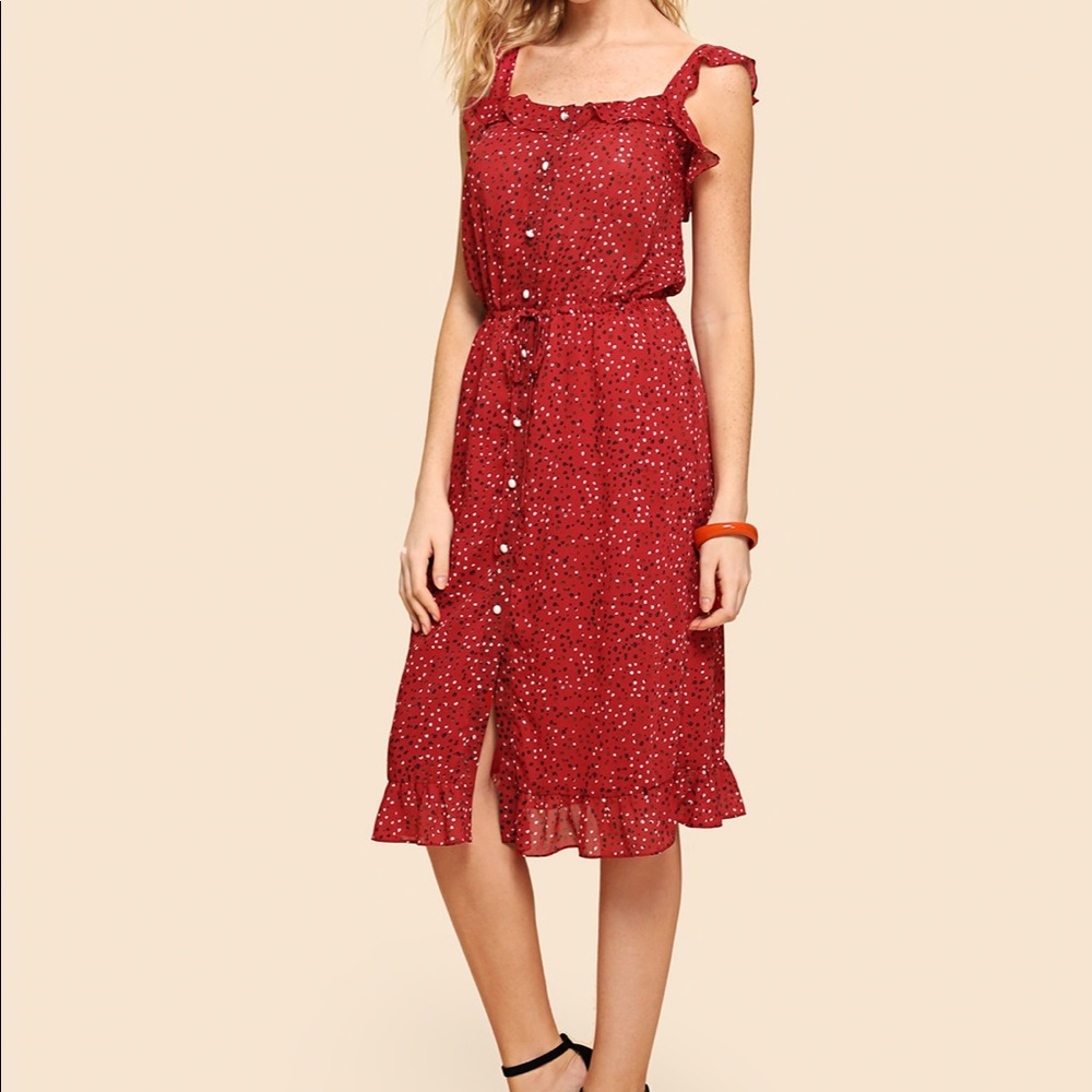 Red summer dress size m